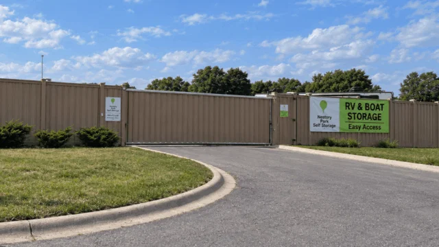 Entrance to self storage units